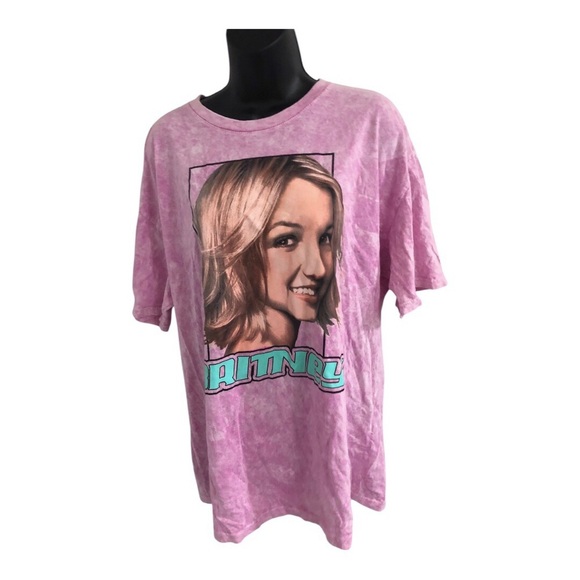 Britney Spears pink tie dye effect oversized t-shirt size‎ XL new - Picture 7 of 11